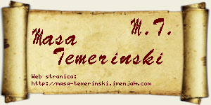 Maša Temerinski vizit kartica